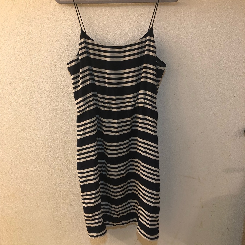 Jcrew Navy Striped Dress Size 12